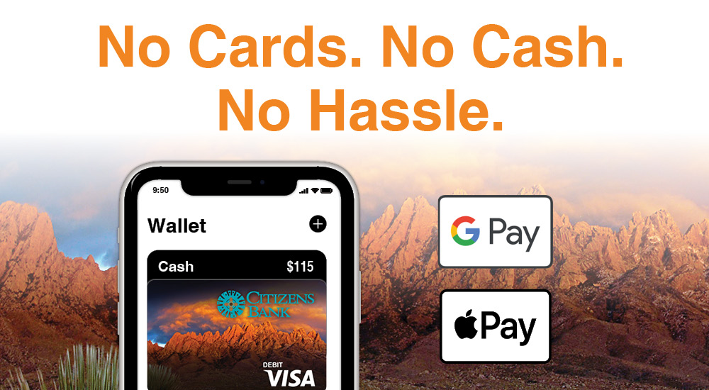 ewallet and mountains