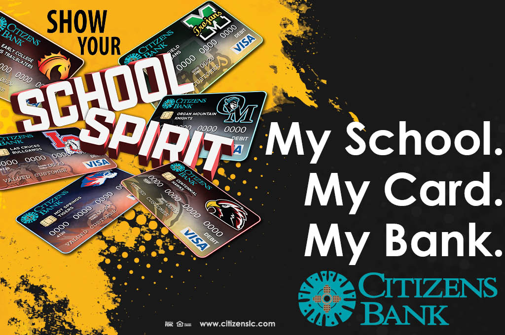 high school debit cards. show your school spirit. my school. my card. my bank.
